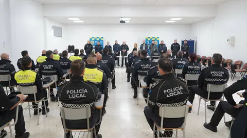 Responsables de la Escuela de Polic&iacute;a Local durante una de las actividades formativas desarrolladas en las instalaciones de la ESPAL