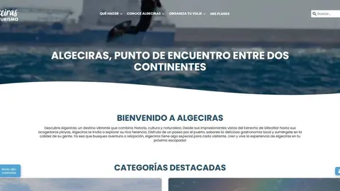 Imagen de la nueva plataforma digital de promoci&oacute;n tur&iacute;stica de Algeciras