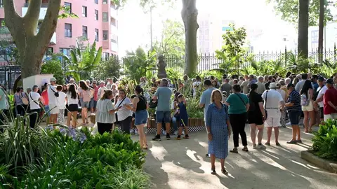Preparativos y movimiento de visitantes en los d&iacute;as previos al inicio de la Feria Real de Algeciras