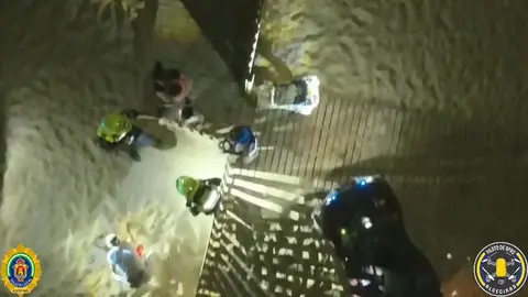 Imagen a&eacute;rea captada por la Unidad de Drones durante la vigilancia de la Noche de San Juan en El Rinconcillo