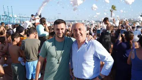 Ambiente durante las actividades organizadas este fin de semana en las playas de Algeciras