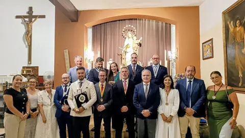 Jos&eacute; Luis Varela Mart&iacute;n durante el preg&oacute;n que abri&oacute; los cultos en honor a Nuestra Se&ntilde;ora del Carmen