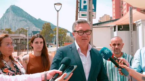 Manuel Gavira durante una comparecencia sobre el acuerdo alcanzado en relaci&oacute;n con Gibraltar