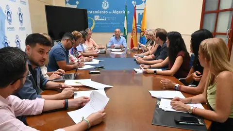 Un momento de la reuni&oacute;n de la Junta de Gobierno Local del Ayuntamiento de Algeciras