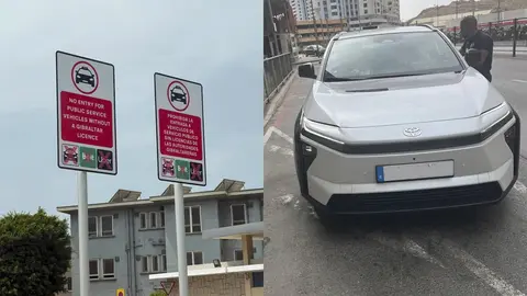 Veh&iacute;culo sancionado por prestar servicio de taxi sin autorizaci&oacute;n en Gibraltar