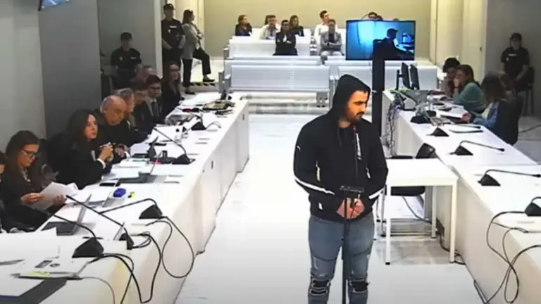 Yassine Kanjaa, en la sede de la Audiencia Nacional