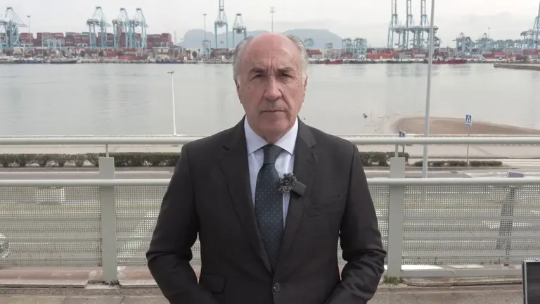 Jos&eacute; Ignacio Landaluce durante una comparecencia p&uacute;blica en Algeciras.