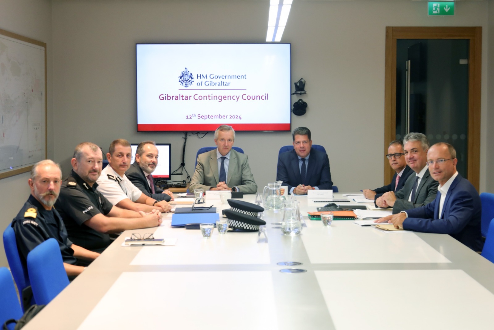 Participantes del Consejo de Contingencia de Gibraltar