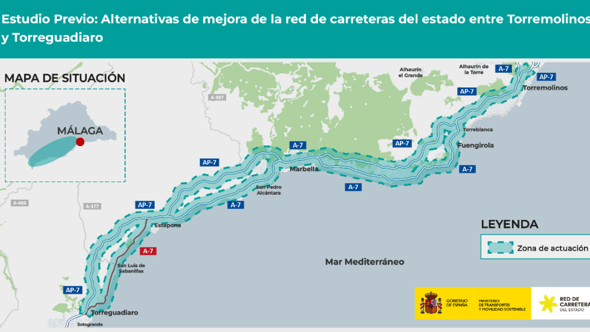Mapa de estudio del Gobierno español