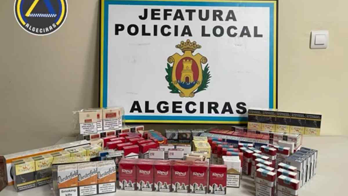 Tabaco incautado por los agentes