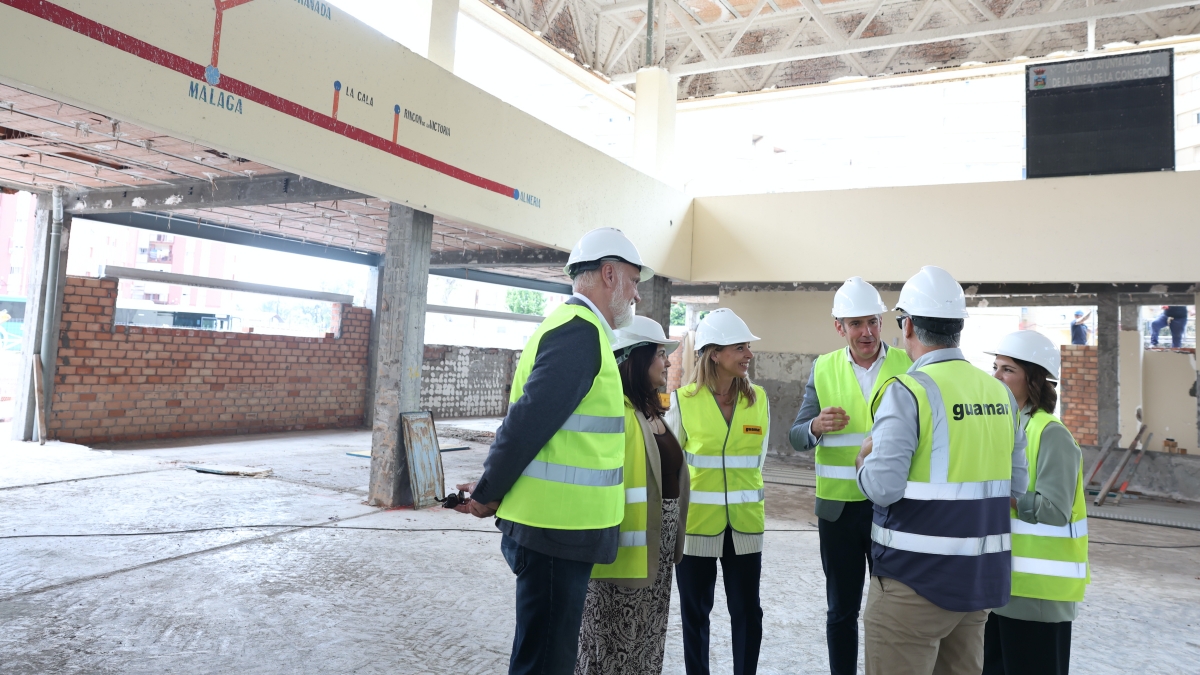 Los responsables políticos de Diputación y el Consistorio han visitado las obras de la nueva estación 