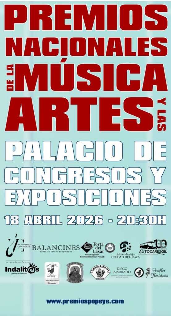 Cartel Premios Nacionales de la Música y las Artes en La Línea